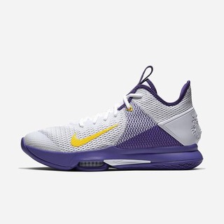 Adidasi Baschet Nike LeBron Witness 4 Barbati Albi Violet Platină Metal Aurii | RXBE-62437